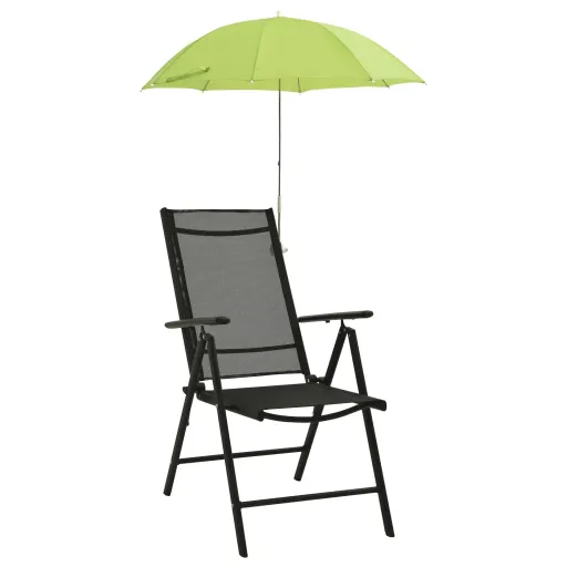 Guarda-Sóis para Cadeira de Campismo   105 cm Verde (2 pcs)