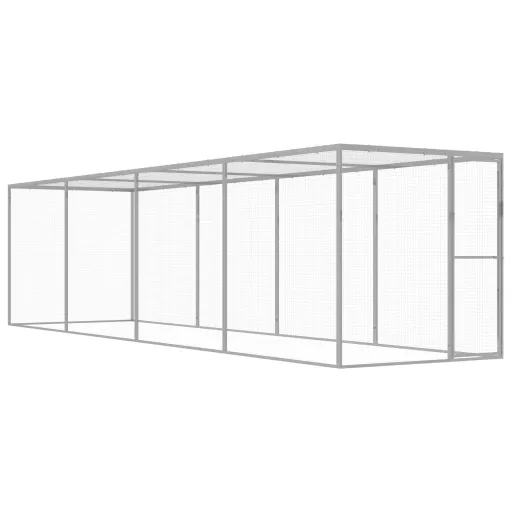 Jaula para Gatos 6x1,5x1,5 m Aço Galvanizado