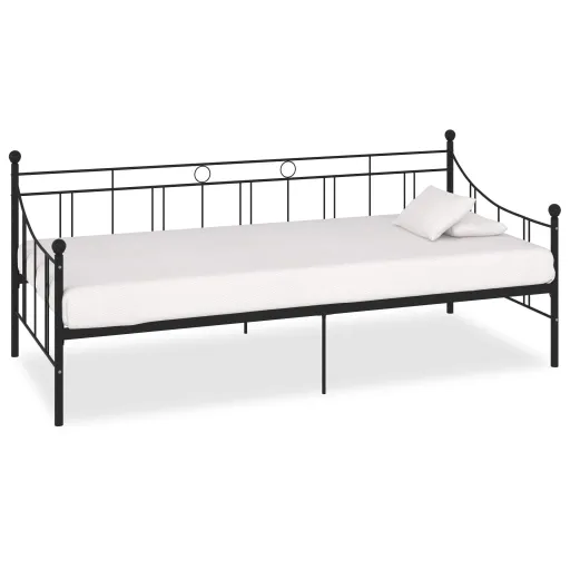 Estrutura Sofá-Cama 90x200 cm Metal Preto