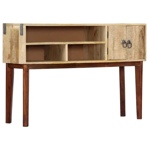 Mesa Consola 115x30x76 cm Madeira de Mangueira Áspera Maciça