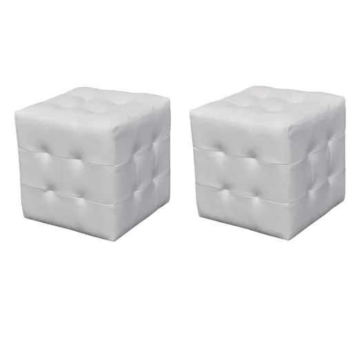 Bancos em Cubo   Branco (2 pcs)