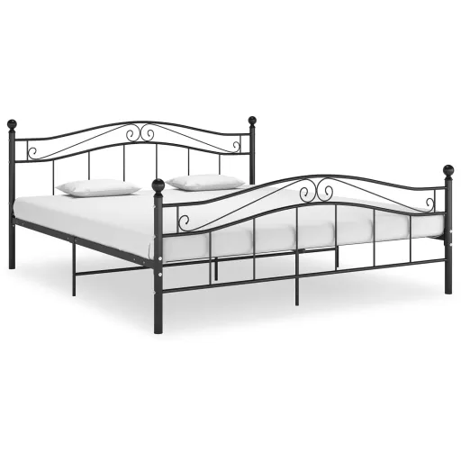 Estrutura de Cama 200x200 cm Metal Preto