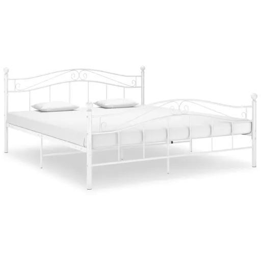 Estrutura de Cama 180x200 cm Metal Branco