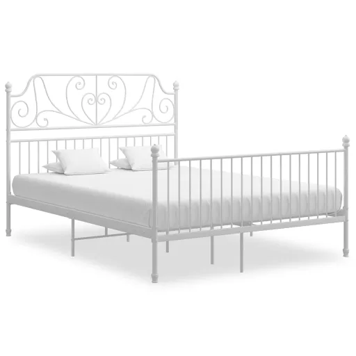 Estrutura de Cama Metal 160x200 cm Branco