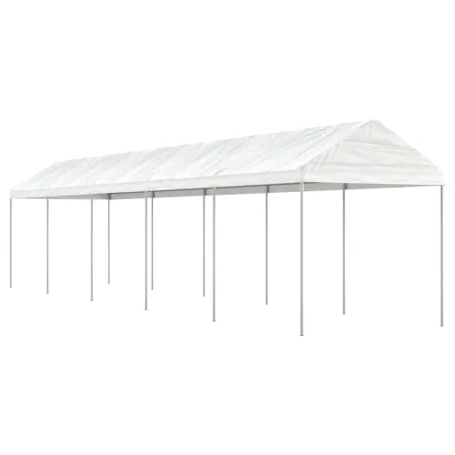 Gazebo com Telhado 11,15x2,28x2,69 m Polietileno Branco