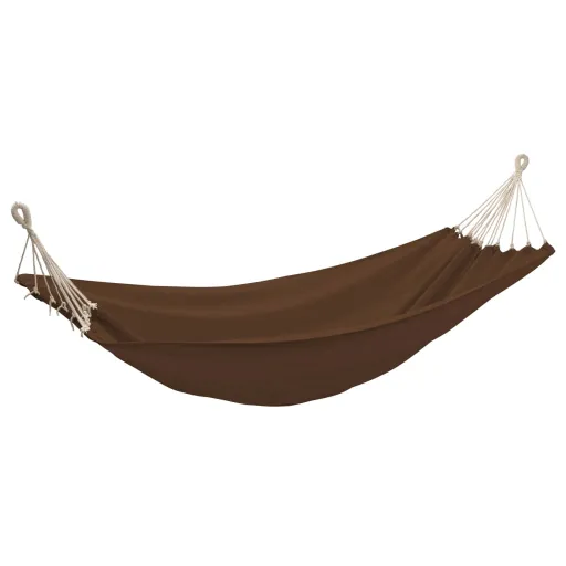 Rede de Dormir Dobrável 2 Pessoas 360x150 cm Castanho