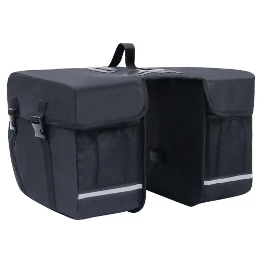 Alforge Duplo para Bicicleta Impermeável 35 L Preto