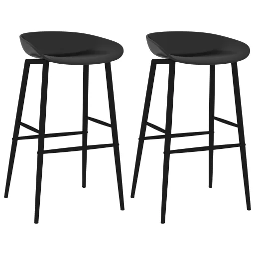 Cadeiras de Bar   Preto (2 pcs)