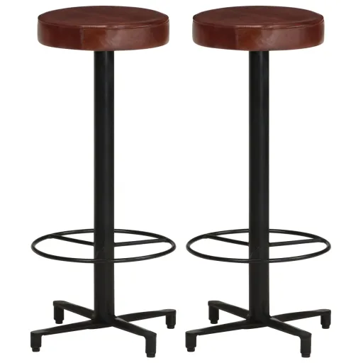 Bancos de Bar   76 cm Couro Genuíno (2 pcs)