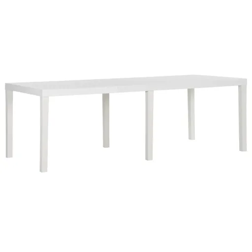 Mesa de Jardim 220x90x72 cm PP Branco