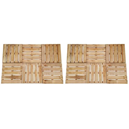 Ladrilhos de Pavimento   50x50 cm Madeira Castanho (12 pcs)