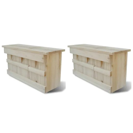 Casas para Pardais   Madeira 44x15,5x21,5 cm (2 pcs)