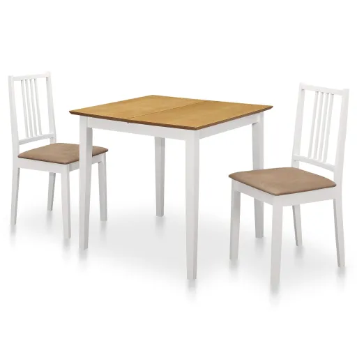 Conjunto de Jantar MDF Branco (3 pcs)