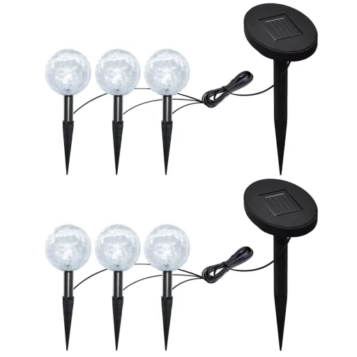 Candeeiros de Jardim   LED com Estacas e Painéis Solares (6 pcs)