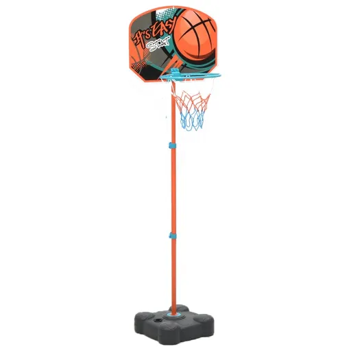 Conjunto Jogo de Basquetebol Portátil Ajustável 109-141 cm