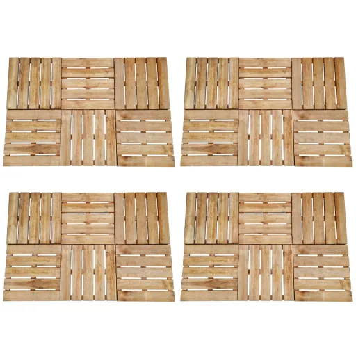 Ladrilhos de Pavimento   50x50 cm Madeira Castanho (24 pcs)