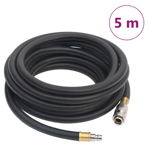 Mangueira de ar Híbrida 0,6" 5 m Borracha e PVC Preto