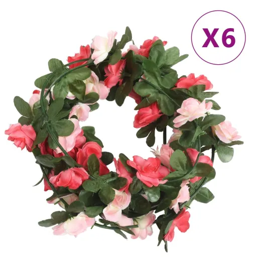 Grinaldas de Flores de Natal   250 cm Rosa (6 pcs)