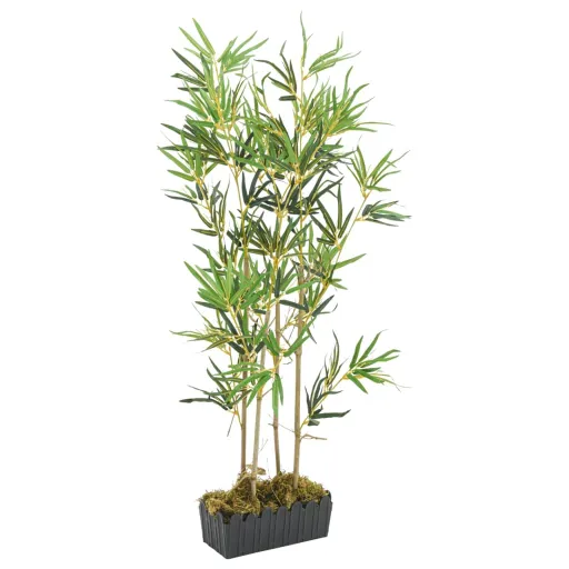 Árvore de Bambu Artificial 552 Folhas 120 cm Verde