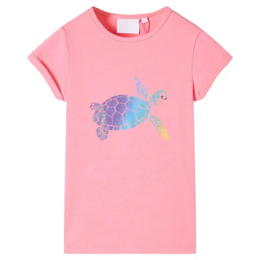 T-Shirt Infantil Rosa-Choque 92