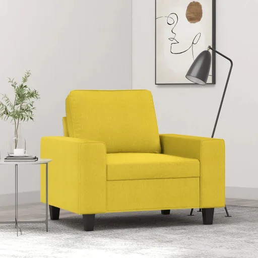 Poltrona 60 cm Tecido Amarelo-Claro