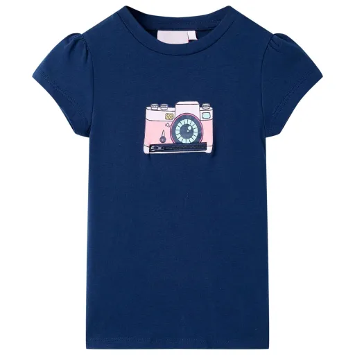 T-Shirt Infantil Azul-Escuro 92