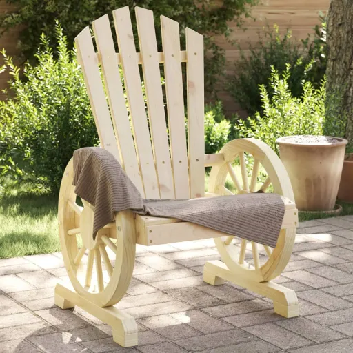 Cadeiras Adirondack para Jardim   Madeira de Abeto Maciça (4 pcs)