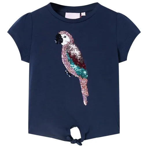 T-Shirt Infantil Azul-Escuro 128