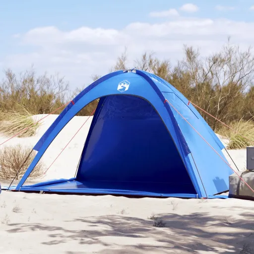 Tenda de Praia Impermeável Azul Ciano