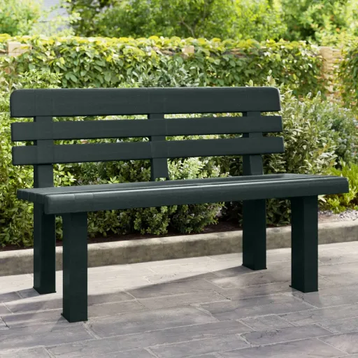 Banco de Jardim 110x52x71 cm Polipropileno Verde