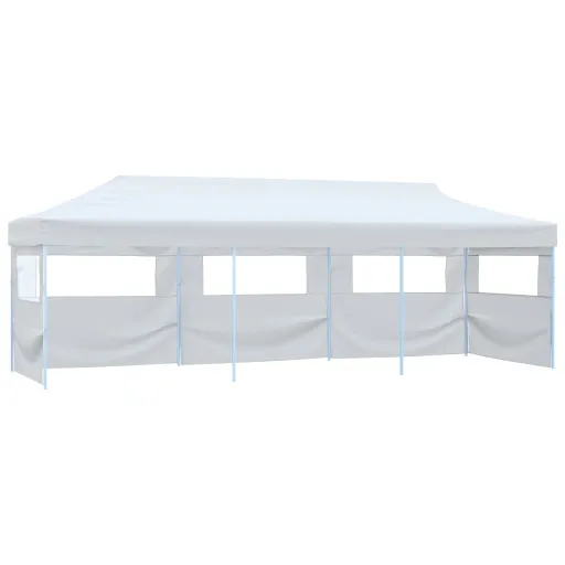 Tenda para Festas Pop-up Dobrável c/ 5 Paredes 3x9 m Branco