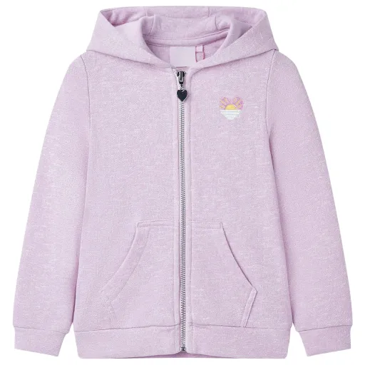 Sweatshirt para Criança com Capuz e Fecho Mistura de Lila 116