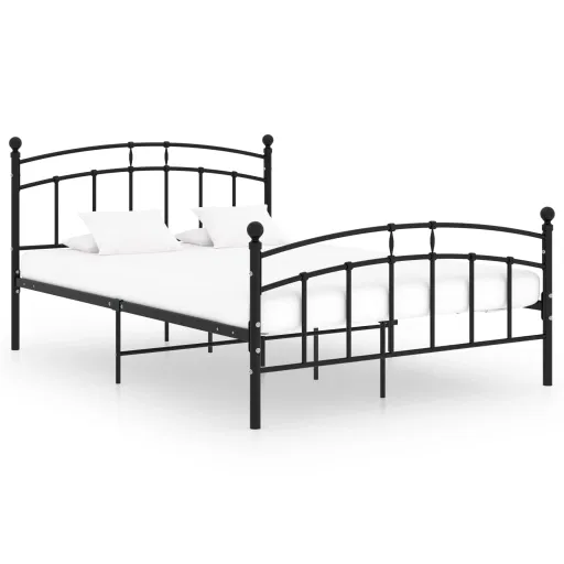 Estrutura de Cama 200x200 cm Metal Preto