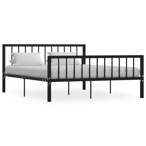 Estrutura de Cama Metal 160x200 cm Preto