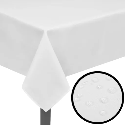 Toalhas de Mesa   190 x 130 cm Branco  (5 pcs)