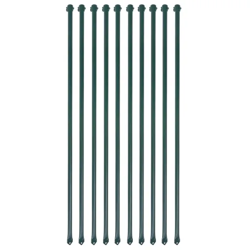 Postes de Jardim   1 m Metal Verde (10 pcs)