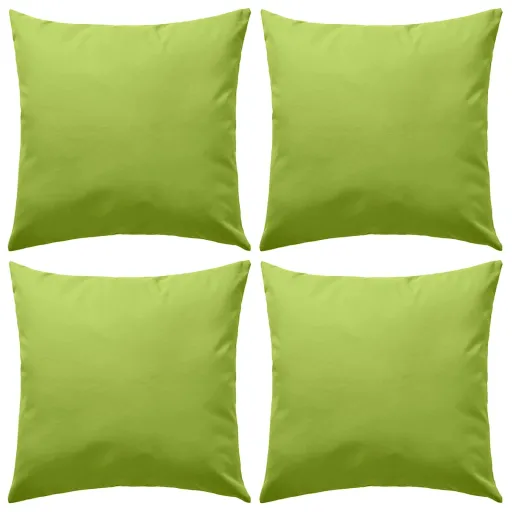 Almofadas para Exterior   45x45 cm Verde Maça (4 pcs)