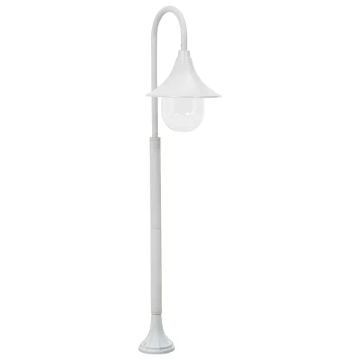 Candeeiro de pé para Jardim E27 120 cm Alumínio Branco