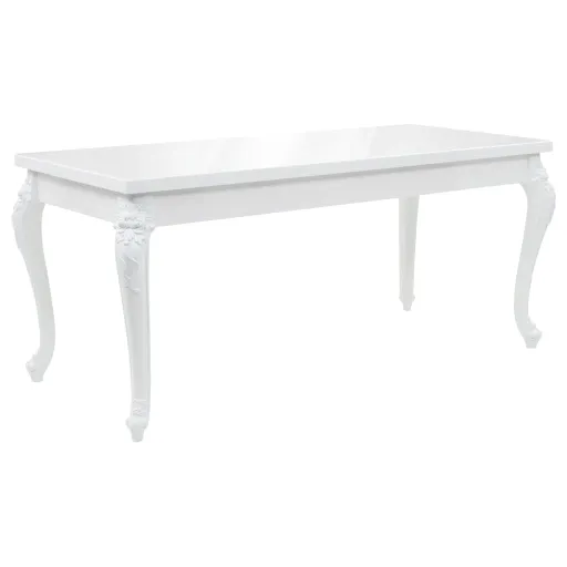 Mesa de Jantar 179x89x81 cm Branco Brilhante