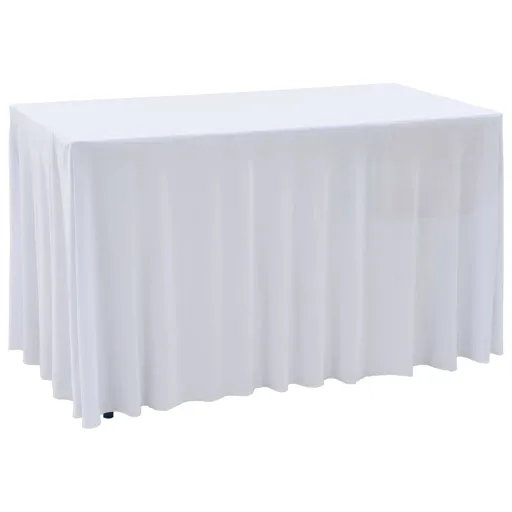 Capa Extensível para Mesa c/ Camilha   183x76x74 cm Branco (2 pcs)