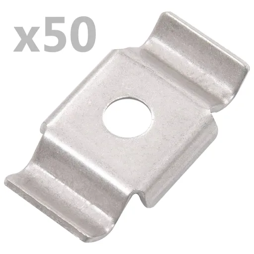 Placas Fixação Borboleta para Cercas   Aço Inoxidável (50 pcs)