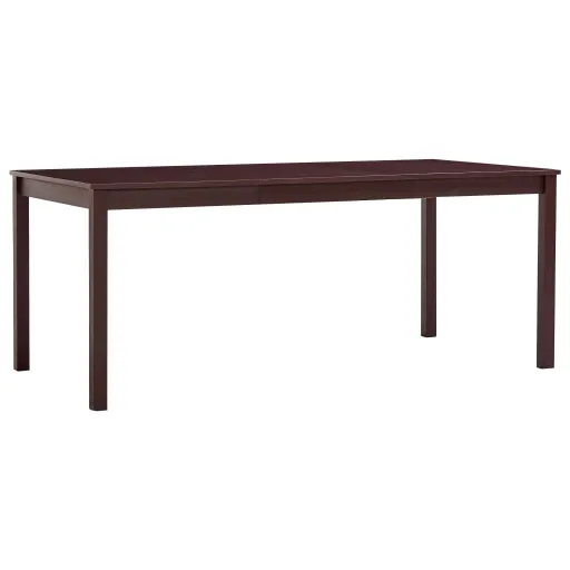 Mesa de Jantar 180x90x73 cm Madeira de Pinho Castanho-Escuro