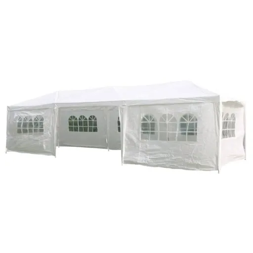 HI Tenda para Festas com Paredes Laterais 3x9m Branco