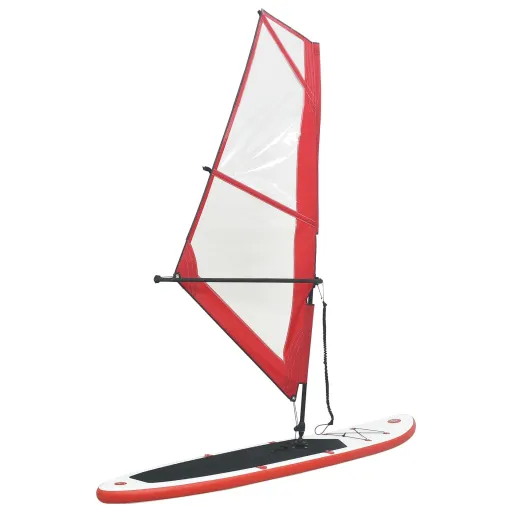 Conjunto Prancha Paddle SUP Insuflável c/ Vela Vermelho/Branco