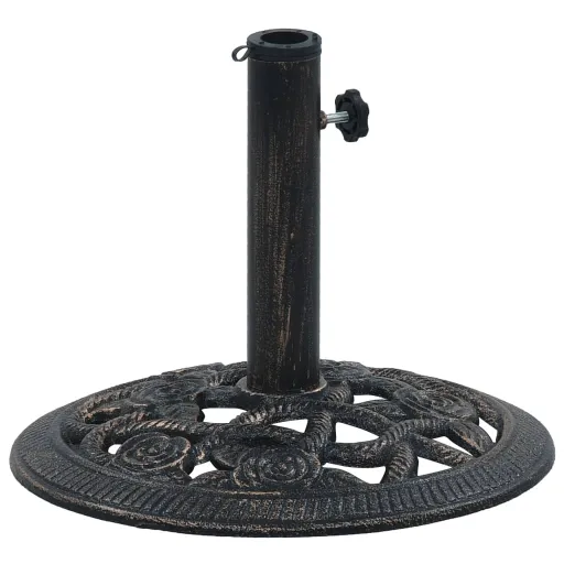 Base para Guarda-Sol 9 kg 40 cm Ferro Fundido Preto e Bronze