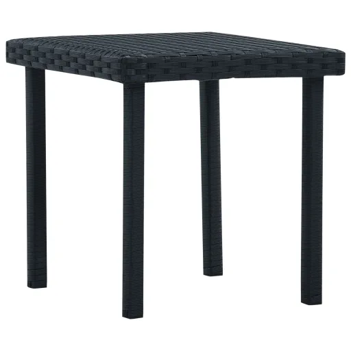 Mesa de Centro para Jardim 40x40x40 cm Vime PE Preto