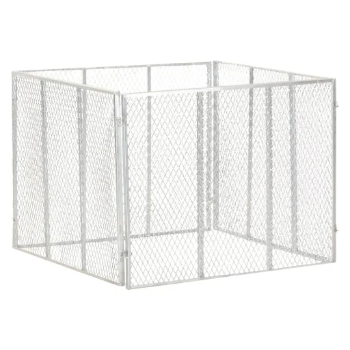 Compostor de Jardim 100x100x77 cm Ferro Galvanizado