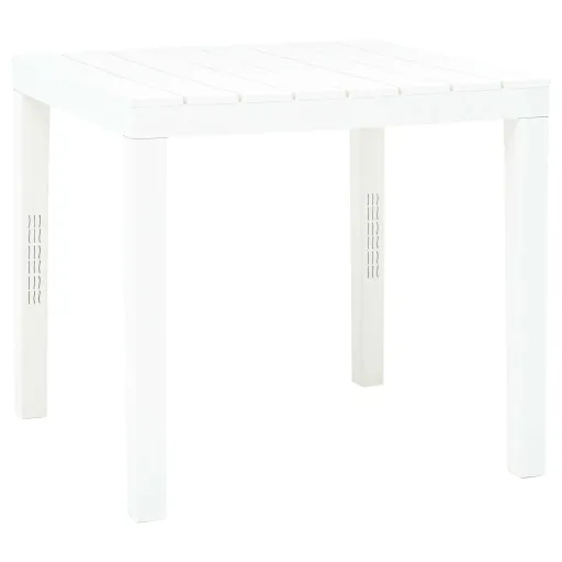 Mesa de Jardim 78x78x72 cm Plástico Branco