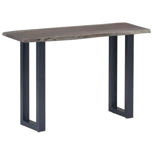 Mesa Consola 115x35x76 cm Acácia Maciça e Ferro Cinzento