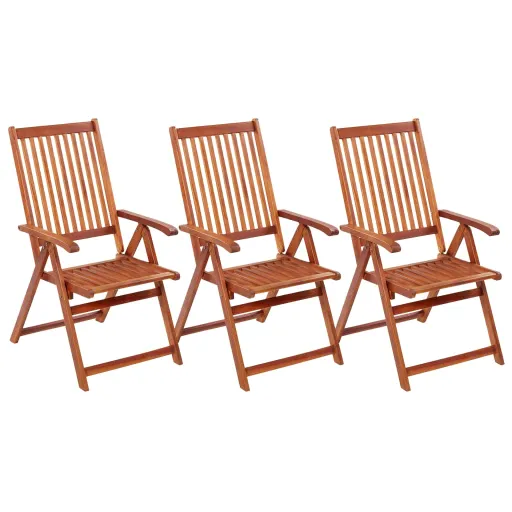 Cadeiras de Jardim Dobráveis   Madeira de Acácia Maciça (3 pcs)